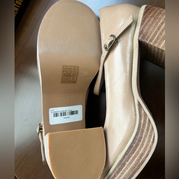 Oasis Society Jennifer Nude Platform Mary Jane Shoe Womens Size 8.5 Block Heel - Picture 7 of 9